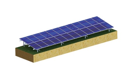 Ground Screw Foundation -  Aluminium Ground Mounting System